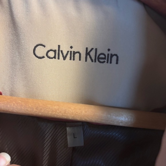 NWOT Calvin Klein Trench Coat 3/4 length. Double breasted with belt and lined. - Picture 7 of 11